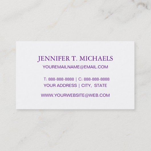 Heller Aquarell-Kaktus u. saftiges Muster Visitenkarte (Rückseite)