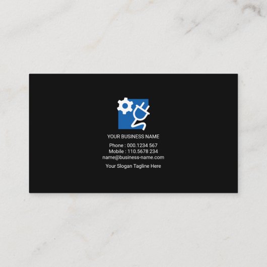 Heller atemberaubender elektrischer visitenkarte (Rückseite)