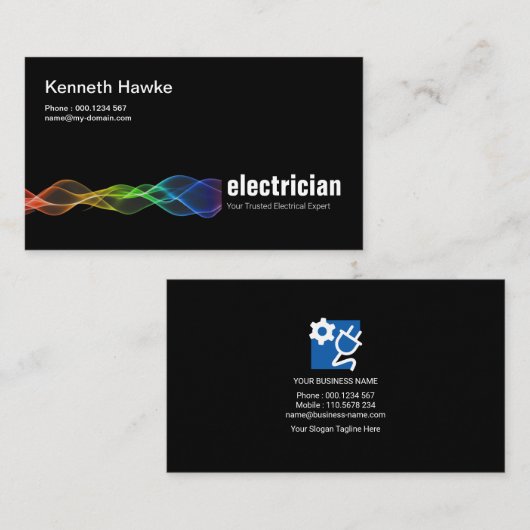 Heller atemberaubender elektrischer visitenkarte (Vorne/Hinten)