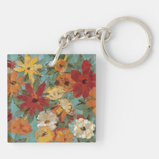 Heller ausdrucksvoller Garten Schlüsselanhänger (Rückseite)