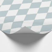Heller Baby-Blau-Diamant-modernes Retro Muster Geschenkpapier (Ecke)