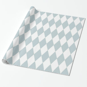 Heller Baby-Blau-Diamant-modernes Retro Muster Geschenkpapier