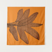 Heller Bananenausschnitt Pflanze Kupfer Look Wandteppich (Vorderseite (Horizontal))