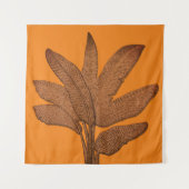 Heller Bananenausschnitt Pflanze Kupfer Look Wandteppich (Vorderseite)