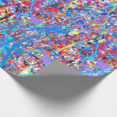 Heller blauer Farben-Spritzer abstrakt Geschenkpapier (Ecke)