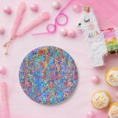 Heller blauer Farben-Spritzer abstrakt Pappteller (Party)