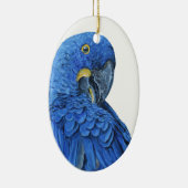 Heller blauer HyazintheMacaw Keramik Ornament (Rechts)