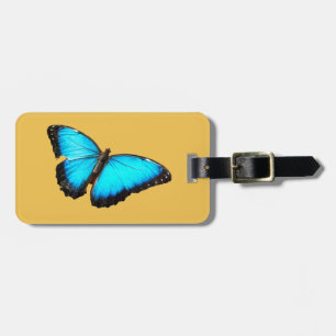 Heller blauer Schmetterling Gepäckanhänger