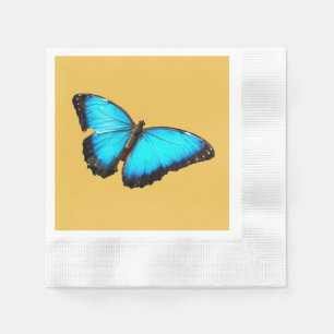Heller blauer Schmetterling Serviette