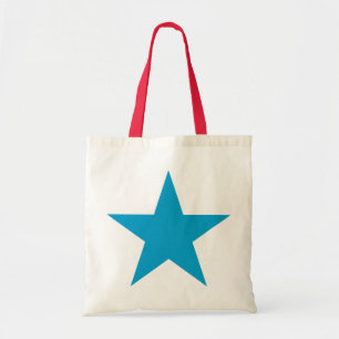 Heller blauer Stern Tragetasche