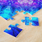 Heller blauer und lila Mandala Puzzle (Seite)