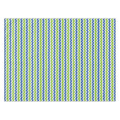Heller blauer und Limoner grüner Zickzack Tischdecke (Vorderseite (Horizontal))