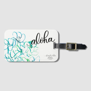 Heller blaues Grün-Aloha Gepäckanhänger