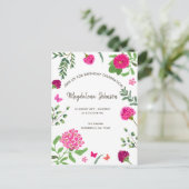 Heller Blumengarten Einladung zum Geburtstag (Stehend Vorderseite)