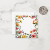 Heller Blumengarten Mitteilungskarte (Vorderseite/Rückseite Beispiel)