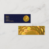 Heller Blüten-Mond Mini Visitenkarte (Vorne/Hinten)