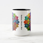 "Heller Blütenbrand" Zweifarbige Tasse (Mittel)