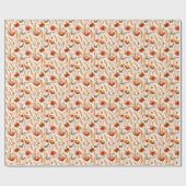 Heller botanischer Ausdruck Geschenkpapier (Flach)