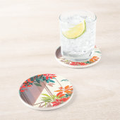 Heller botanischer Garten vor der Haustür Getränkeuntersetzer (Seite)