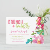 Heller Brunch und Bubbly-Einladung Einladung (Stehend Vorderseite)