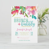 Heller Brunch und Bubbly-Einladung Einladung (Stehend Vorderseite)