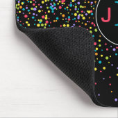 Heller bunter Confetti punktiert personalisiertes Mousepad (Ecke)