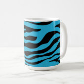 Heller Cerulean Zebra-Tierdruck; New York Kaffeetasse (VorderseiteRechts)
