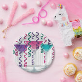 Heller Cocktail und Band Pappteller (Party)