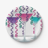 Heller Cocktail und Band Pappteller (Vorderseite)