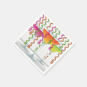 Heller Cocktail und Band Serviette (Ecke)