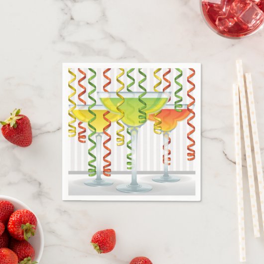 Heller Cocktail und Band Serviette (Beispiel)