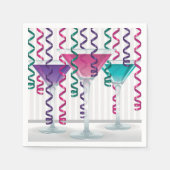 Heller Cocktail und Band Serviette (Vorderseite)