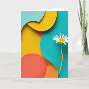 Heller Daisygarten blüht Karte
