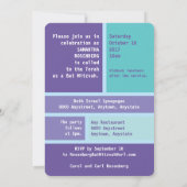 Heller Davidsstern Schläger Mitzvah Einladung (Rückseite)