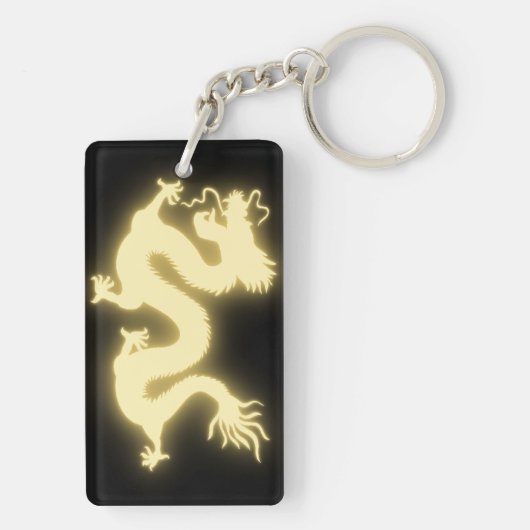 Heller Drache Schlüsselanhänger (Rückseite)