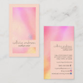 Heller, eleganter holografischer, irisierender Far Visitenkarte (Vorne/Hinten)