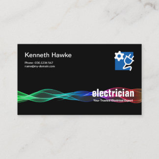 Heller elektrischer Blitz-Elektriker Visitenkarte