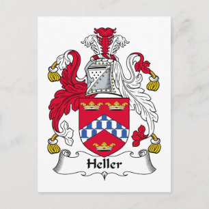 Heller Familienwappen Postkarte