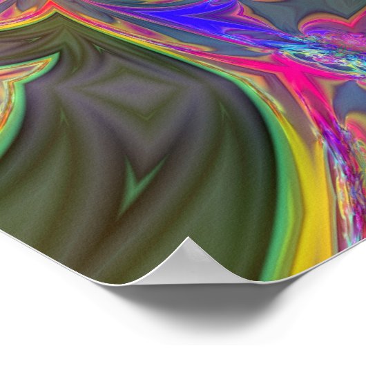 Heller Farbbrand - Lachs & Indigodeva Poster (Ecke)