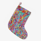 Heller Farben-Spritzer abstrakt Kleiner Weihnachtsstrumpf (Vorderansicht (hängend))