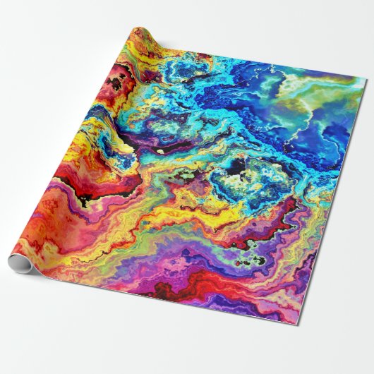 Heller, farbiger Marmor Geschenkpapier (Ungerollt)