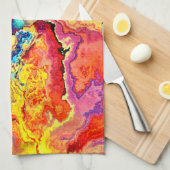 Heller, farbiger Marmor Geschirrtuch (Viertel Falte)