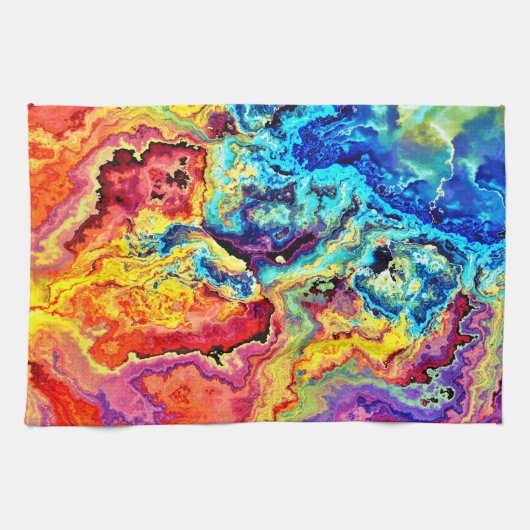 Heller, farbiger Marmor Geschirrtuch (Horizontal)