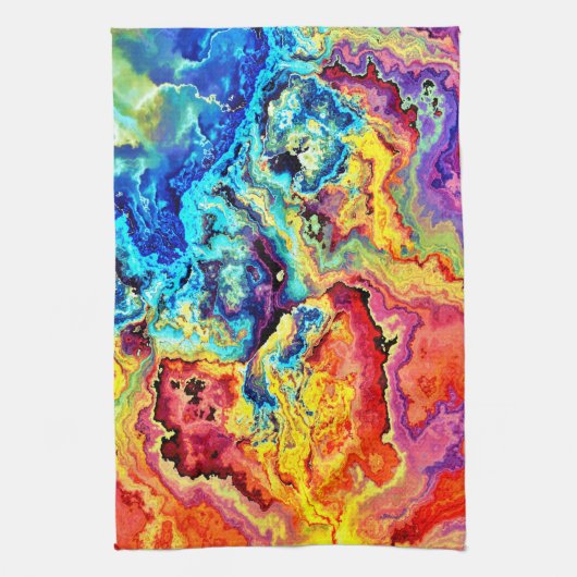 Heller, farbiger Marmor Geschirrtuch (Vertikal)