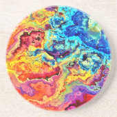 Heller, farbiger Marmor Getränkeuntersetzer (Vorne)
