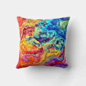 Heller, farbiger Marmor Kissen (Rückseite)