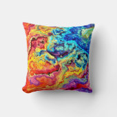 Heller, farbiger Marmor Kissen (Vorderseite)