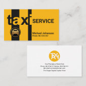 Heller, feiner Gelber Taxifahrer Silhouette Visitenkarte (Vorne/Hinten)