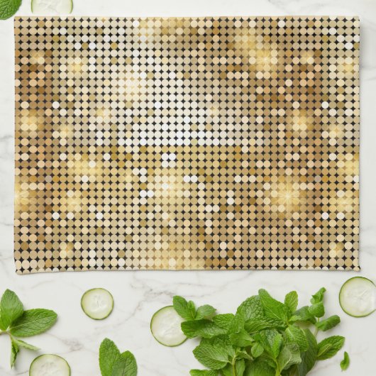 Heller funkelnder goldener handtuch (Gefaltet)