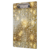 Heller funkelnder goldener klemmbrett (Links)